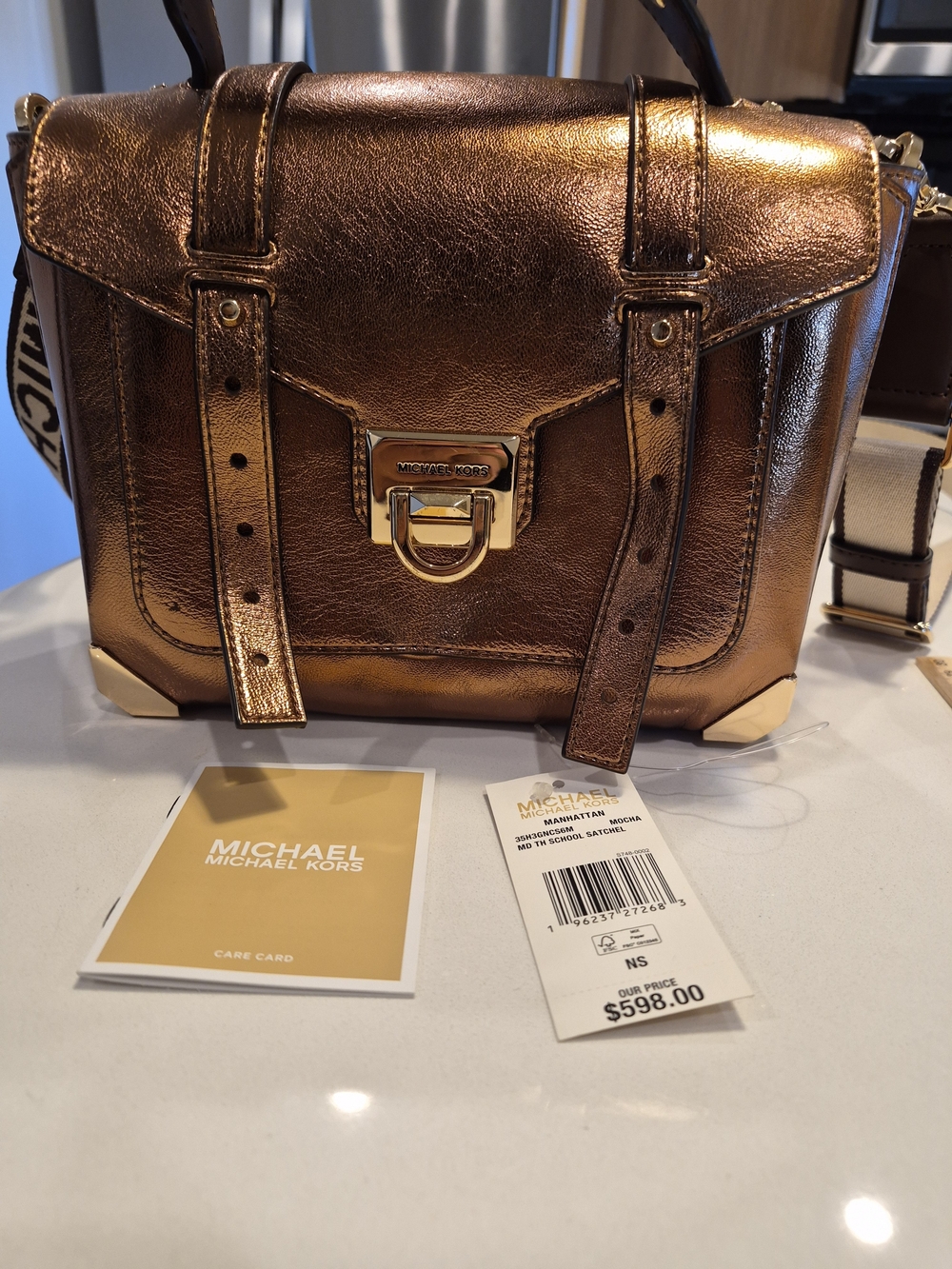 Michael Kors Medium School Satchel Handbag Shoulder Crossbody Purse Bag Like New